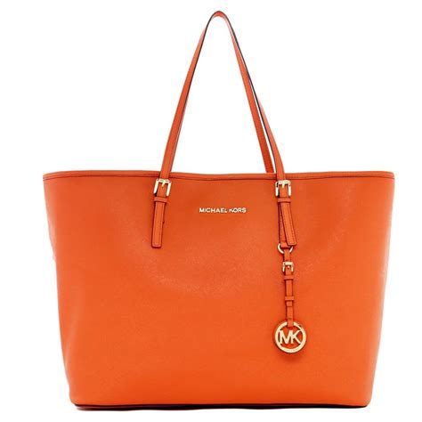 michael kors jet set tote orange|michael kors large open tote.